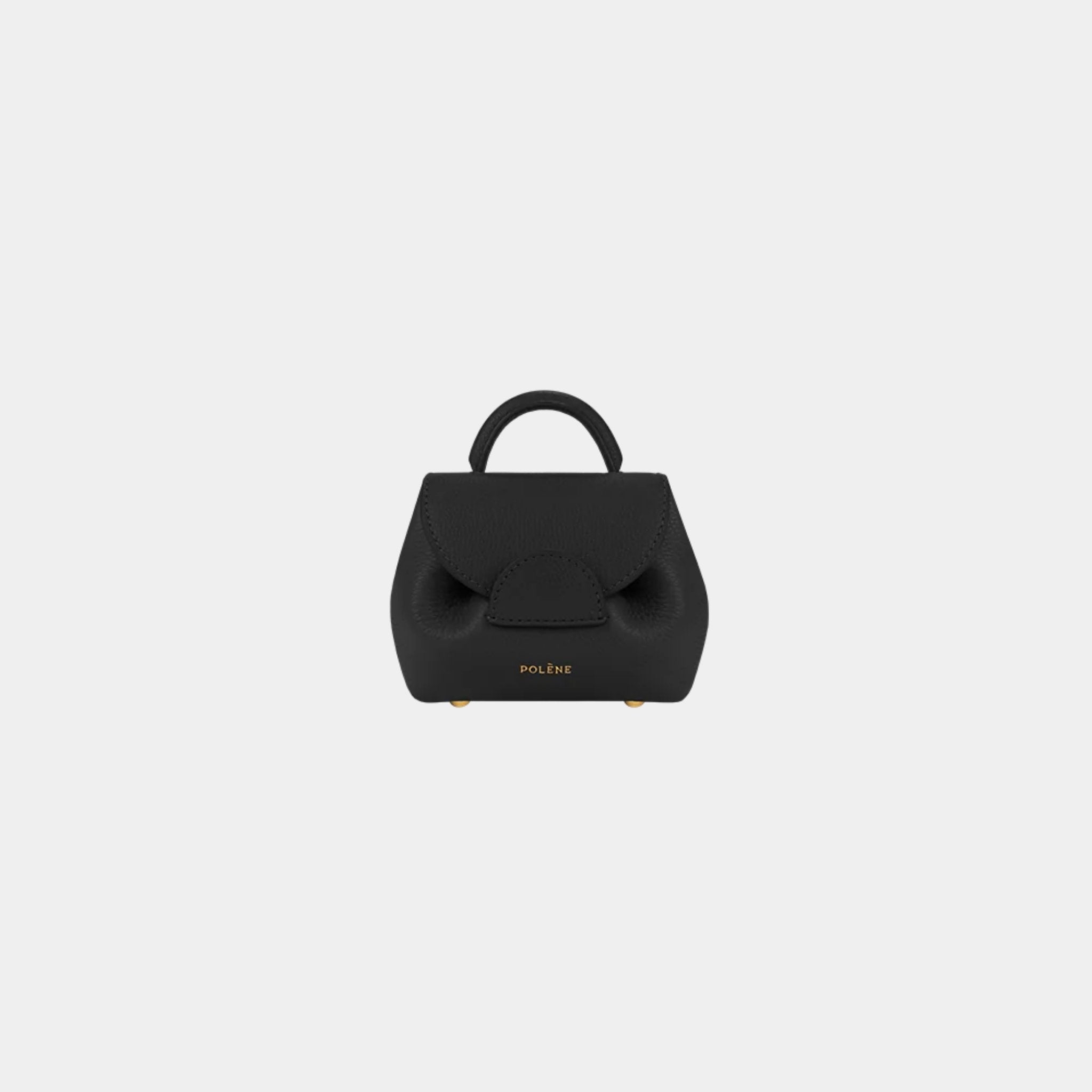 Polene Numero Un Micro Bag, Black, Front