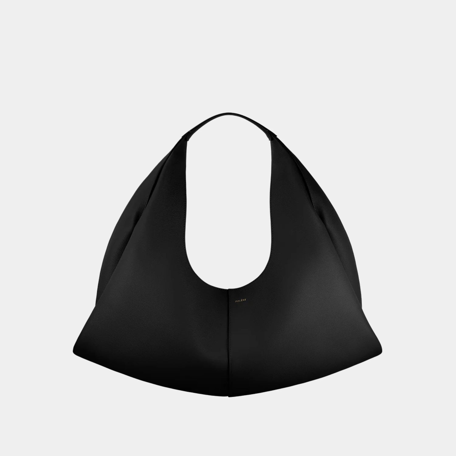 Polene Shuldo Bag in Spanish Calf Leather, Black