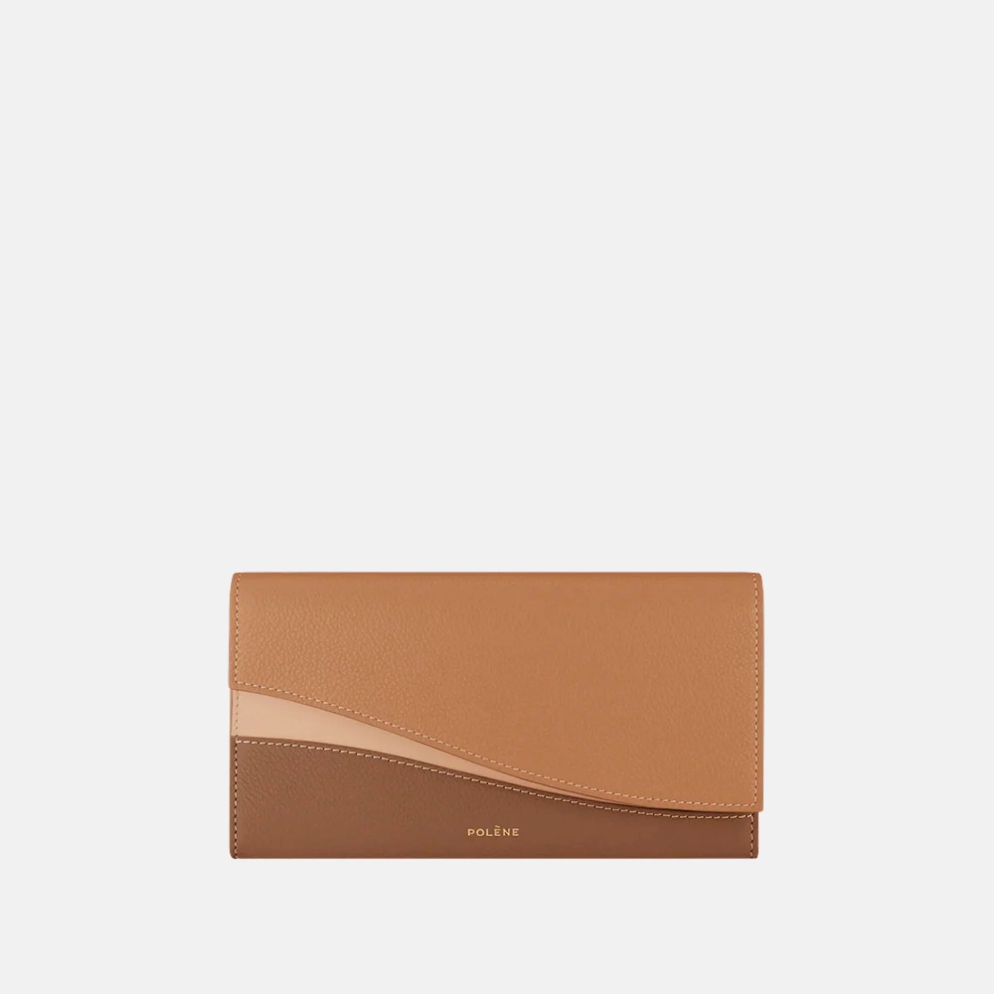 Polene Sierra Wallet Duo Edition, Trio Camel