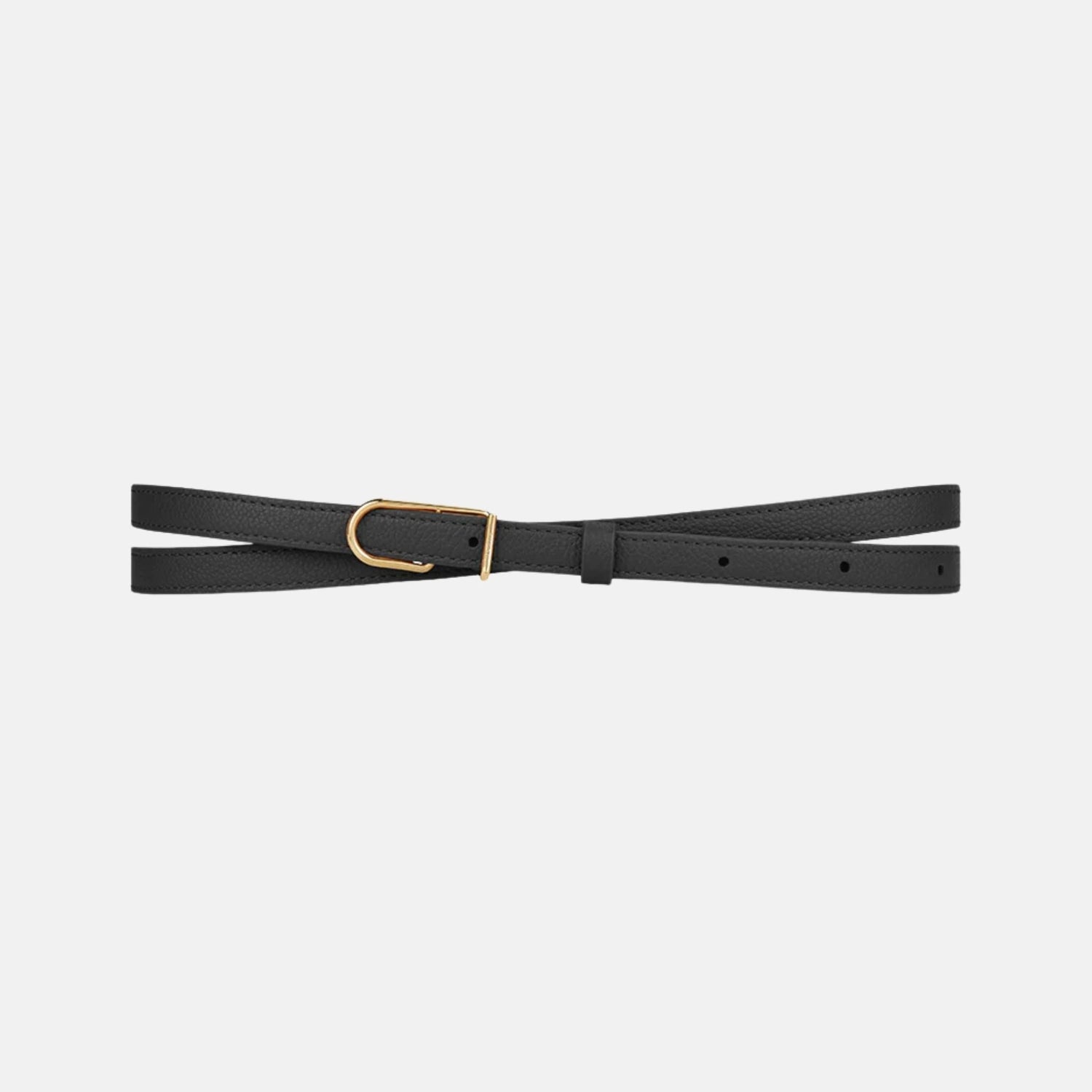 Polene Thin Umi Belt Textured Edition, Black
