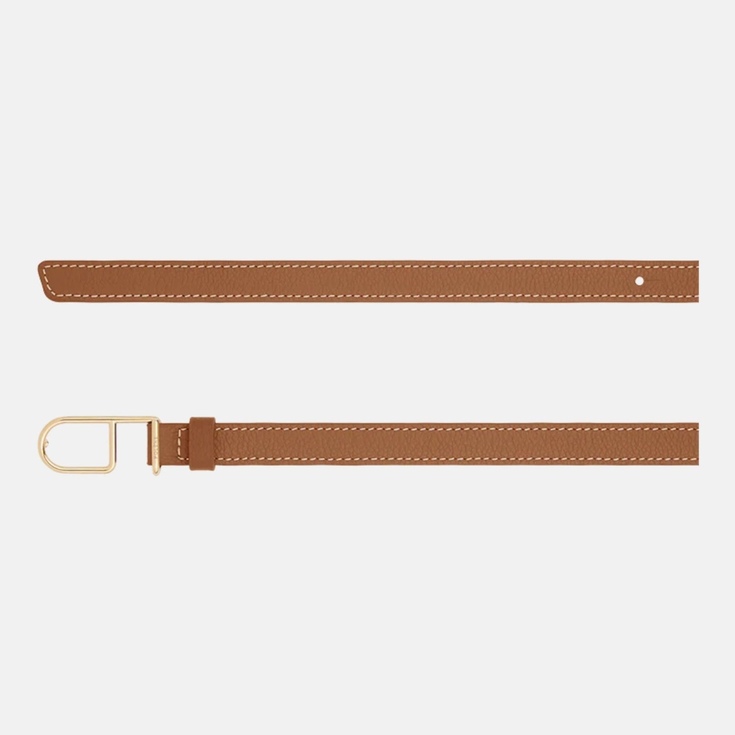 Polene Thin Umi Belt Textured Edition, Camel, Full