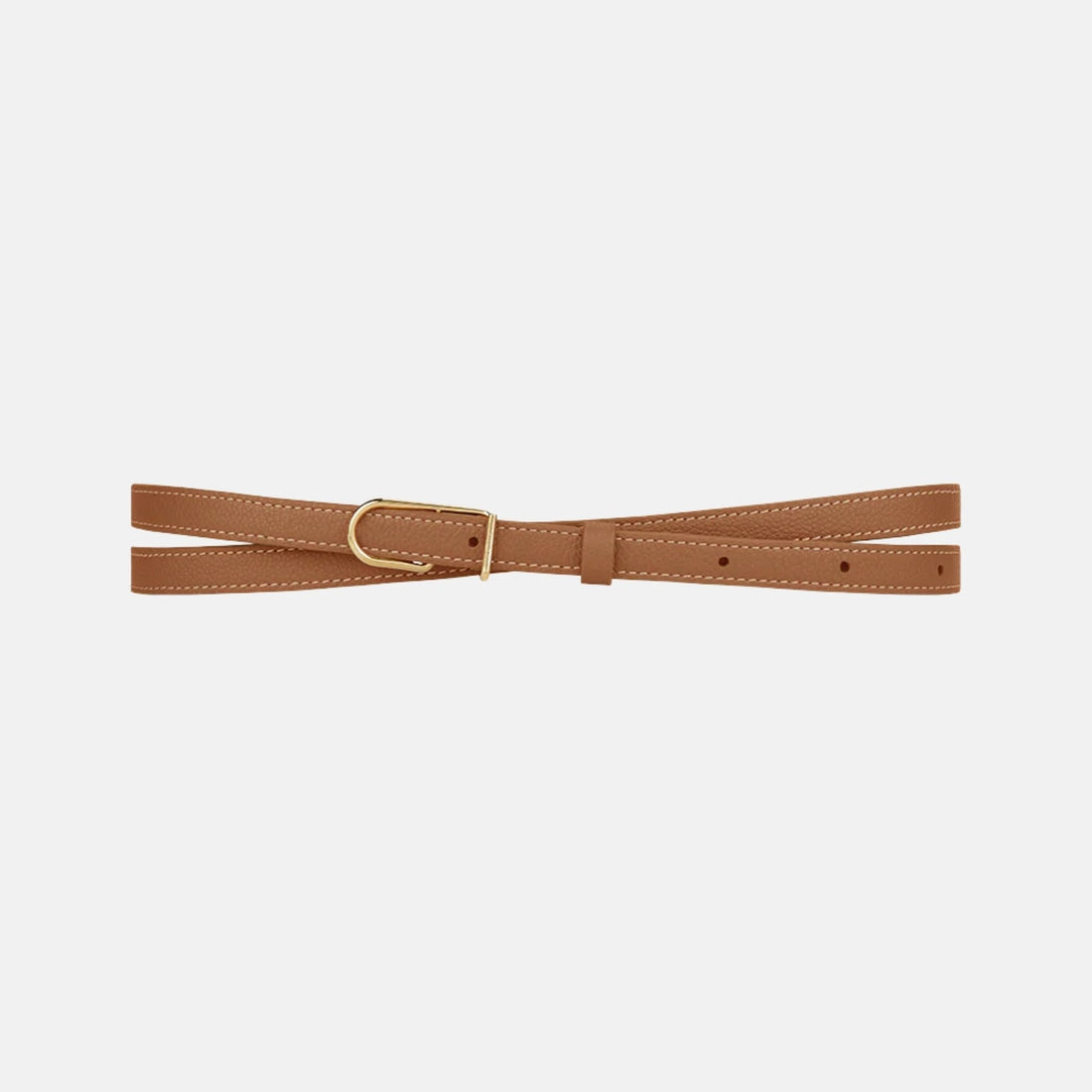 Polene Thin Umi Belt Textured Edition, Camel