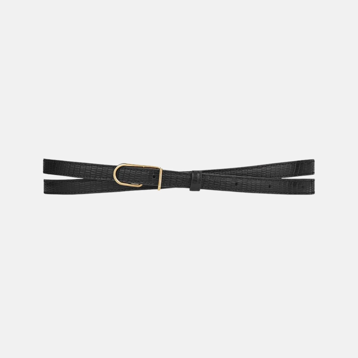 Polene Umi Thin Belt Black Lizard Edition