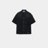 Prada Black Denim Boxy Short-sleeved Shirt, Front