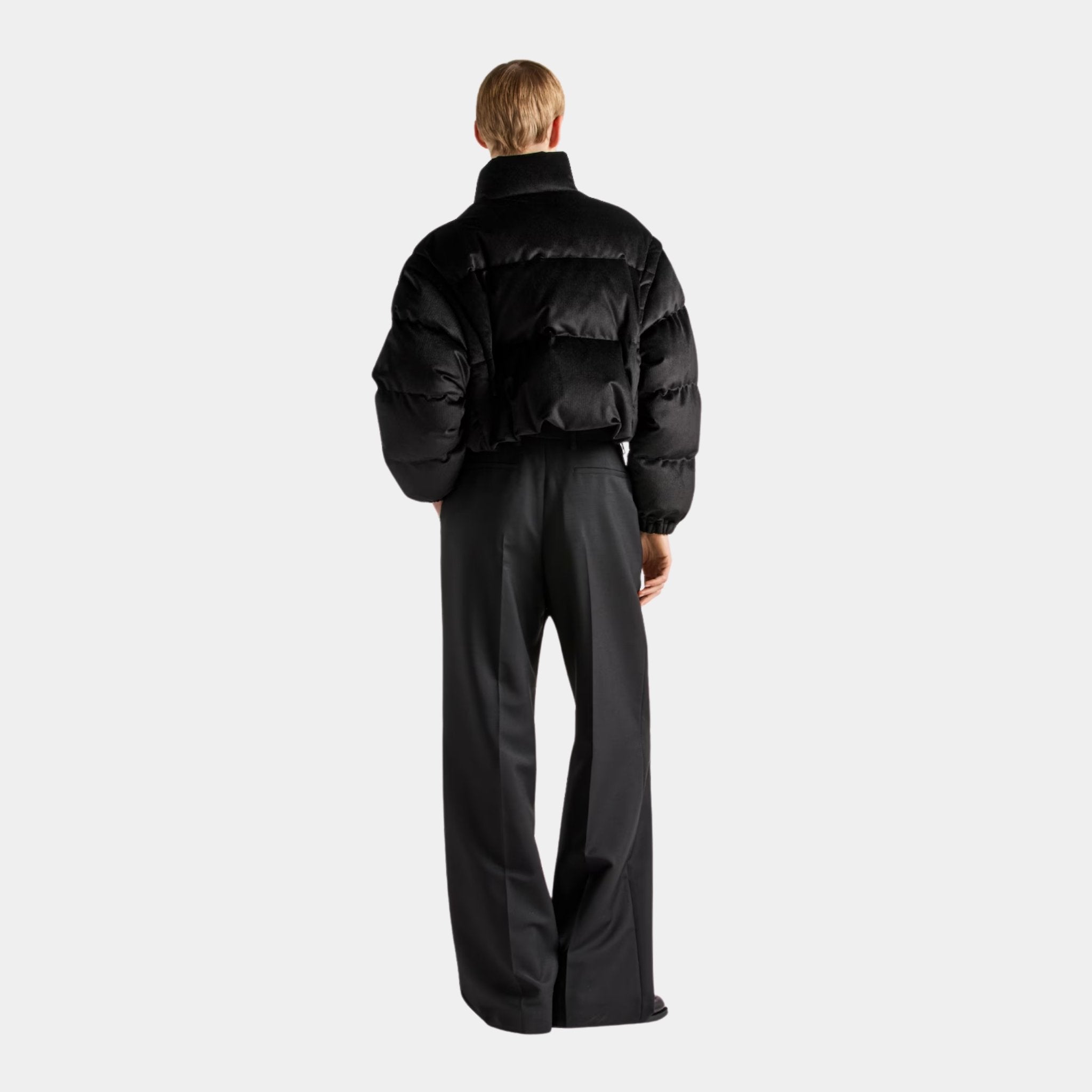 Prada Corduroy Down Jacket, Model, Back