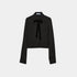 Prada Crepe de Chine Boxy Shirt with Velvet Bow, Front