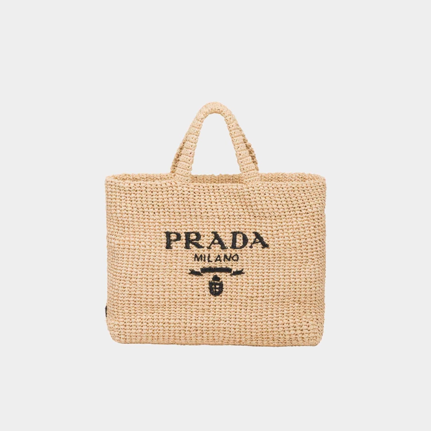 Prada Crochet Tote Bag, Natural, Front