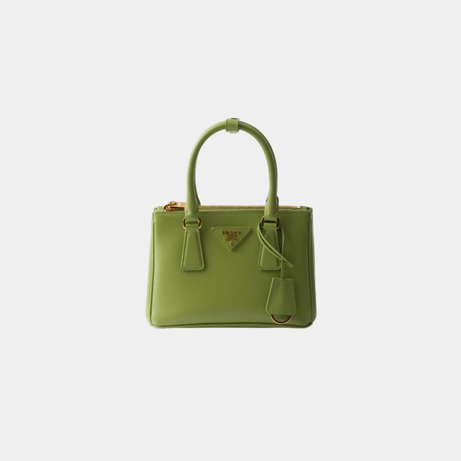 Prada Galleria Saffiano Leather Mini Bag, Lawn Green, Front