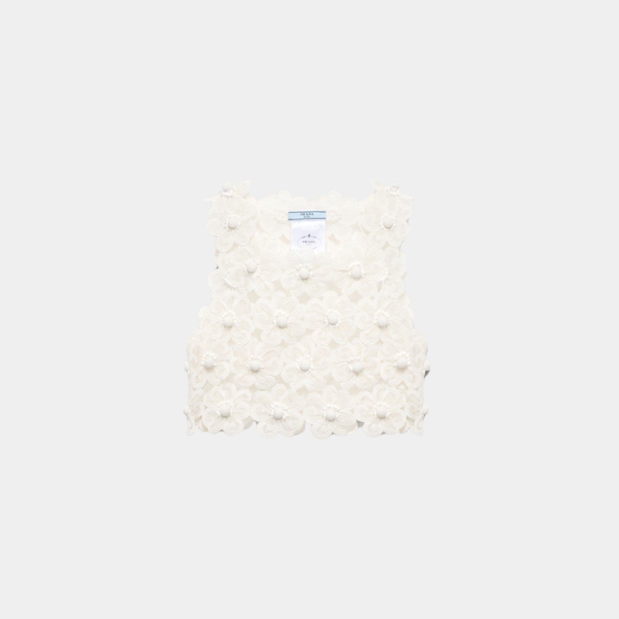 Prada Guipure Top with Daisy Embroidery, Top