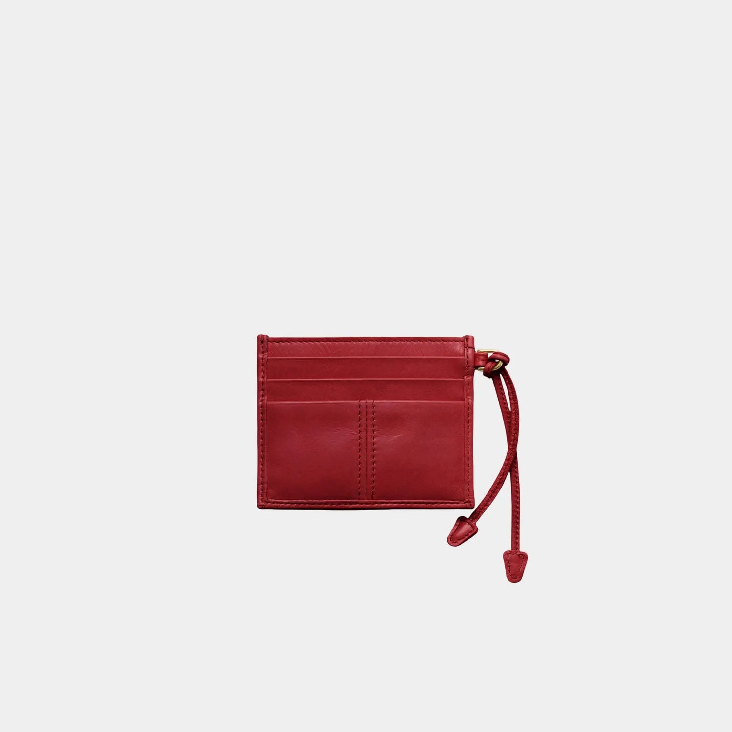 Prada Leather Card Holder, red, Back