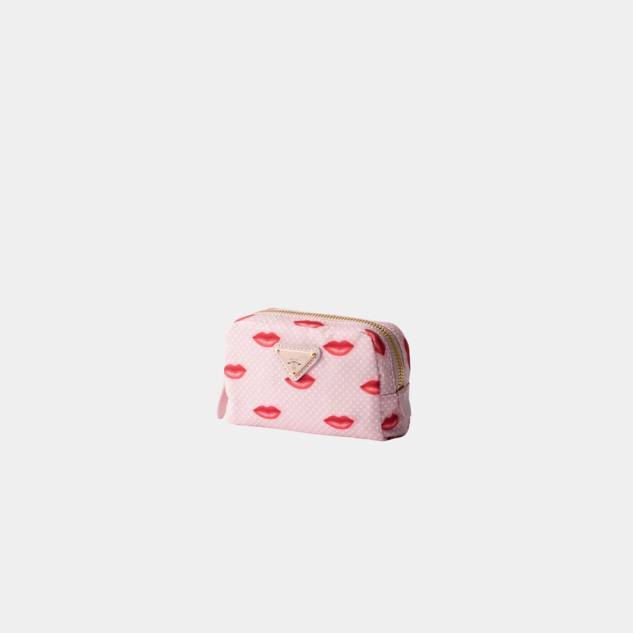 Prada Printed Re-Nylon pouch , pink  