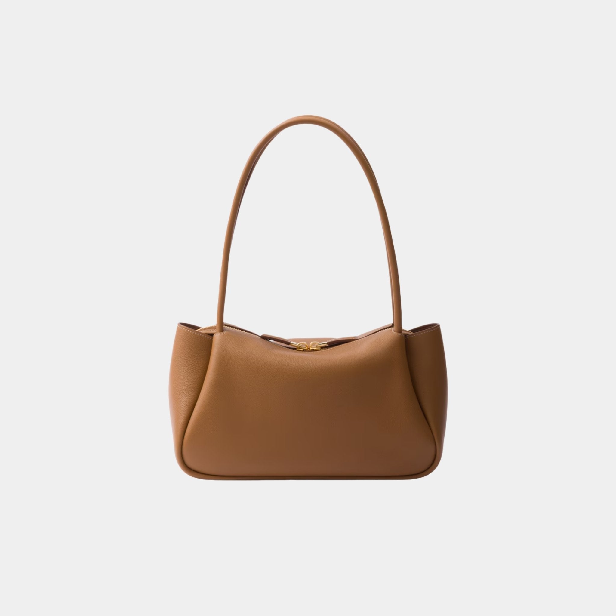 Prada Medium Darling Leather Shoulder Bag, Caramel, Back