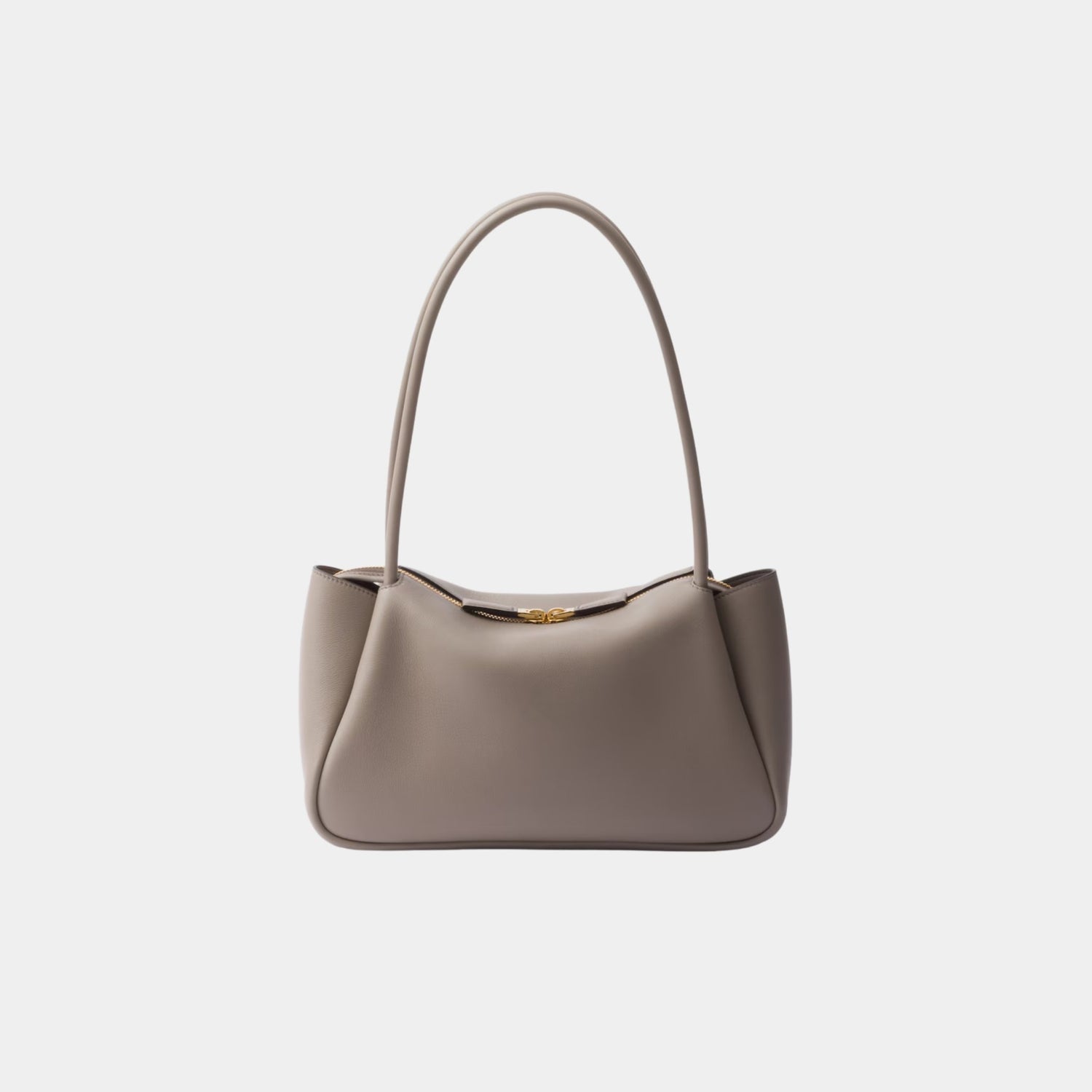 Prada Medium Darling Leather Shoulder Bag, Clay, Back