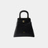 Prada Medium Etude Leather Bag, Black, Front