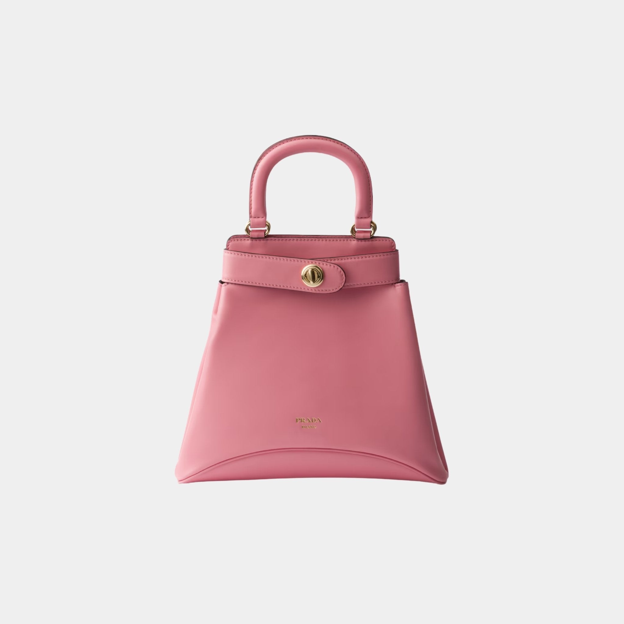 Prada Medium Etude Leather Bag, Petal Pink, Front