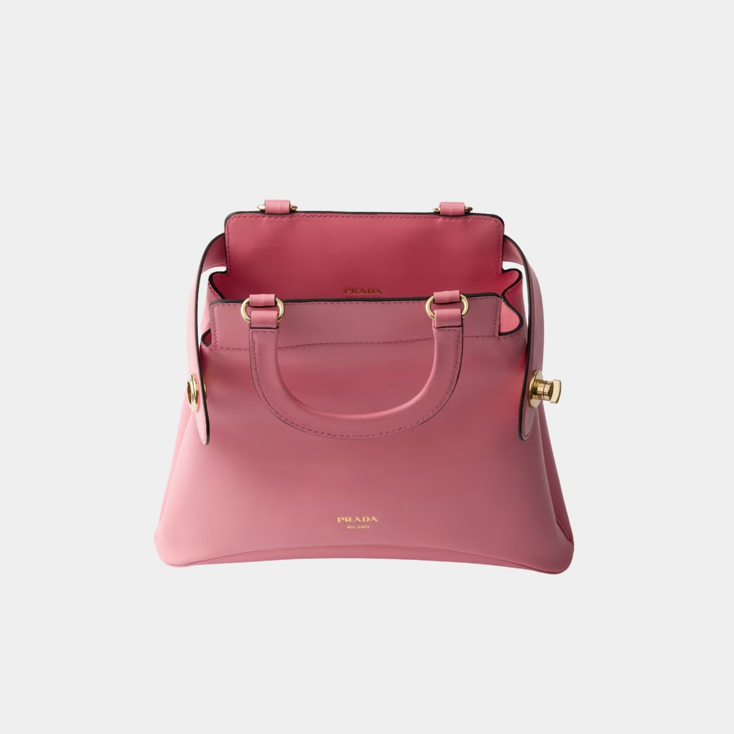 Prada Medium Etude Leather Bag, Petal Pink, Top