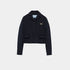 Prada Navy Embroidered Single-breasted Cashgora Jacket, Front