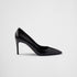 Prada Patent Saffiano Leather Pumps, Black, Side