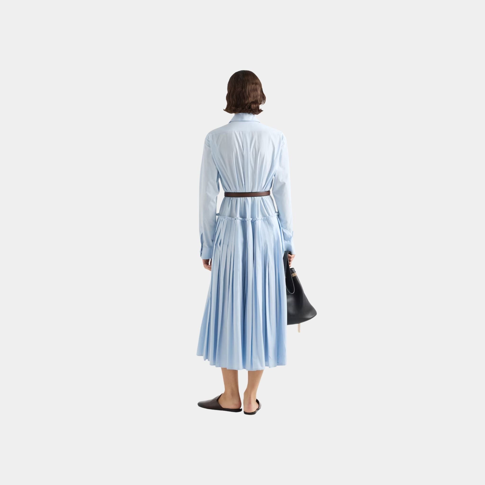 Prada Pleated Poplin Dress, Back