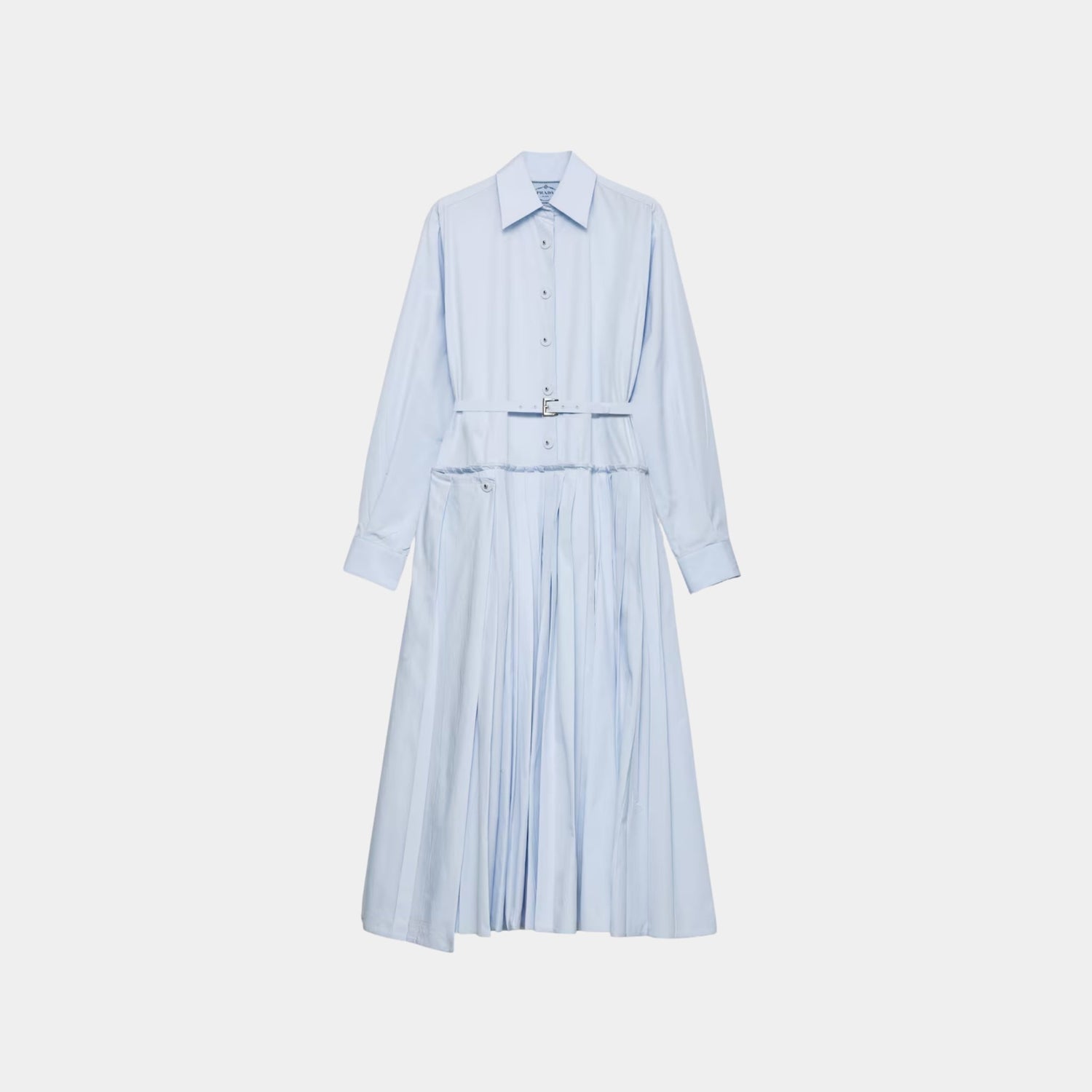 Prada Pleated Poplin Dress, Front