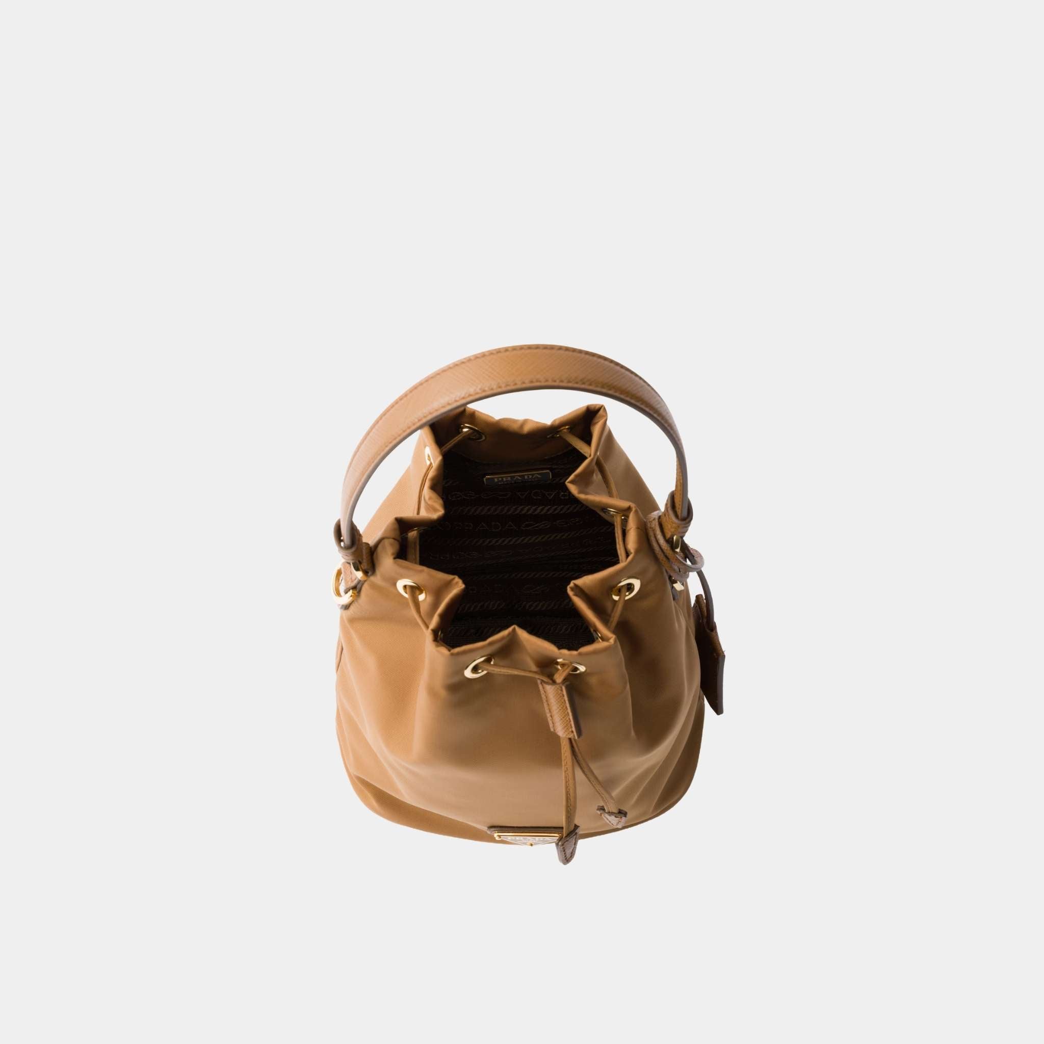 Prada Re-Edition 1978 Re-Nylon Mini Bag With Extra Ring, Brandy, Top