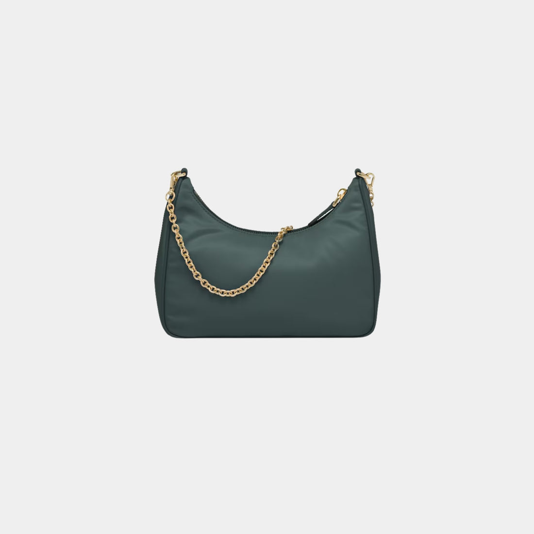 حقيبة Prada Re-Edition 2005 من Re-Nylon، أخضر زمردي، من الخلف