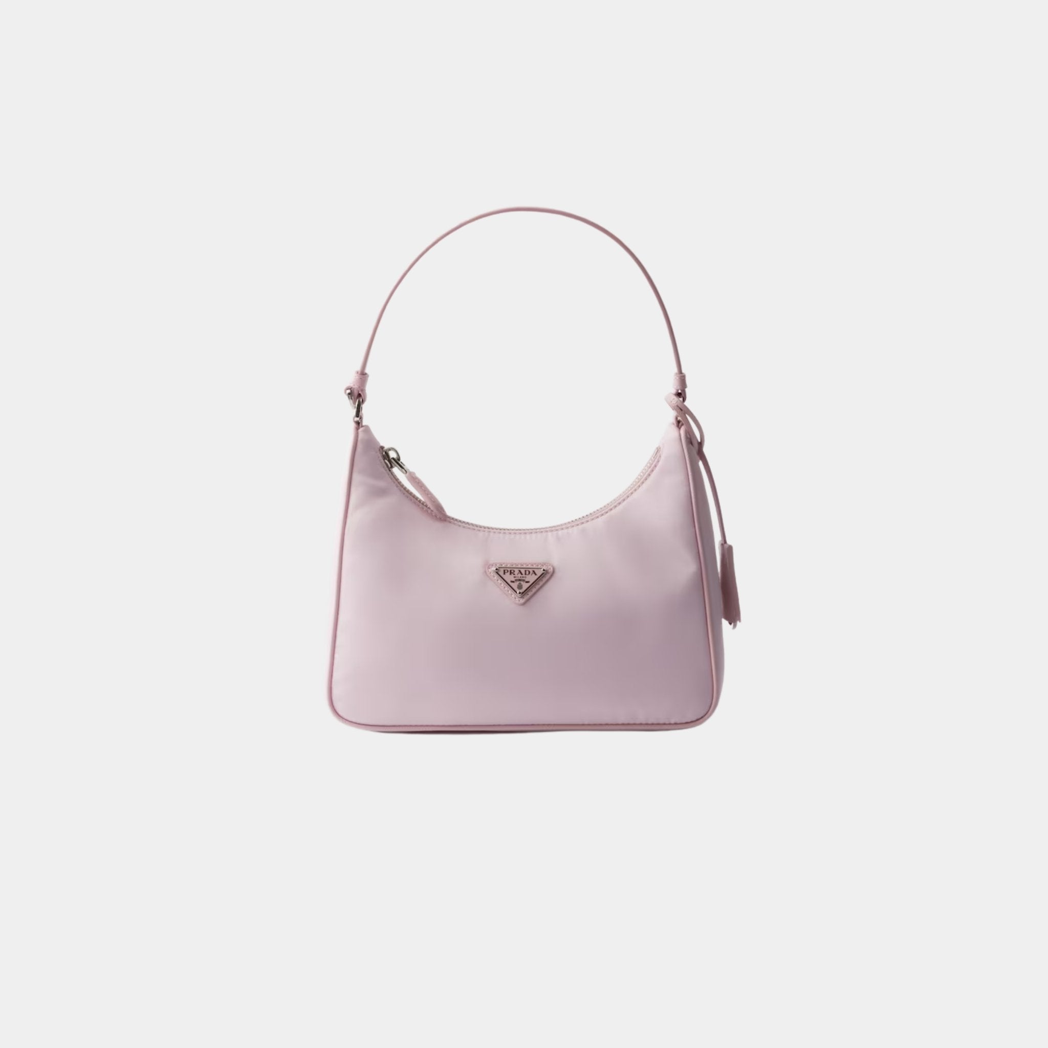 Prada Re-Edition 2005 Re-Nylon and Saffiano Mini Bag With Extra Ring, Alabaster Pink, Front