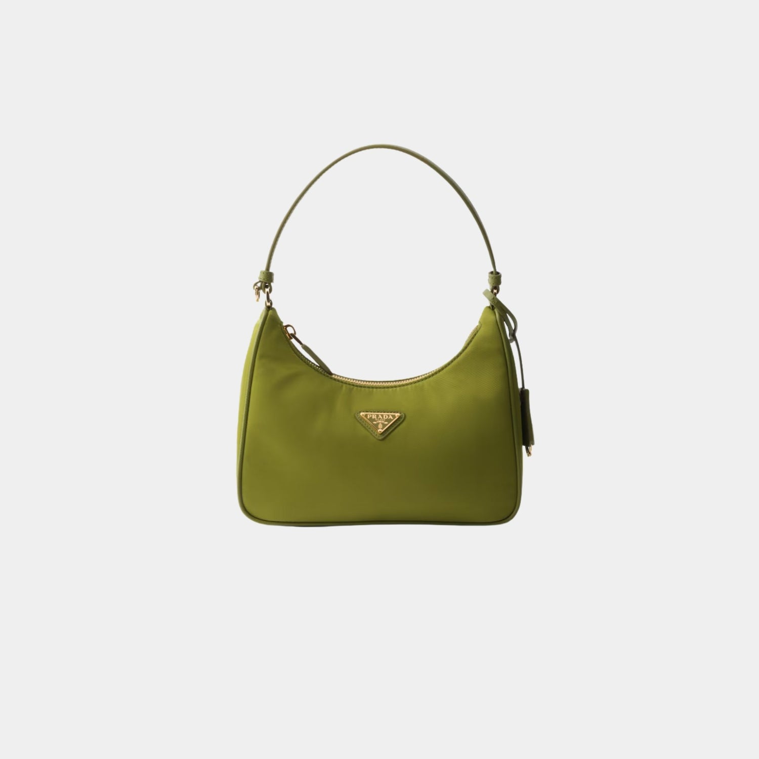 Prada Re-Edition 2005 Re-Nylon and Saffiano Mini Bag With Extra Ring, Ivy Green, Front