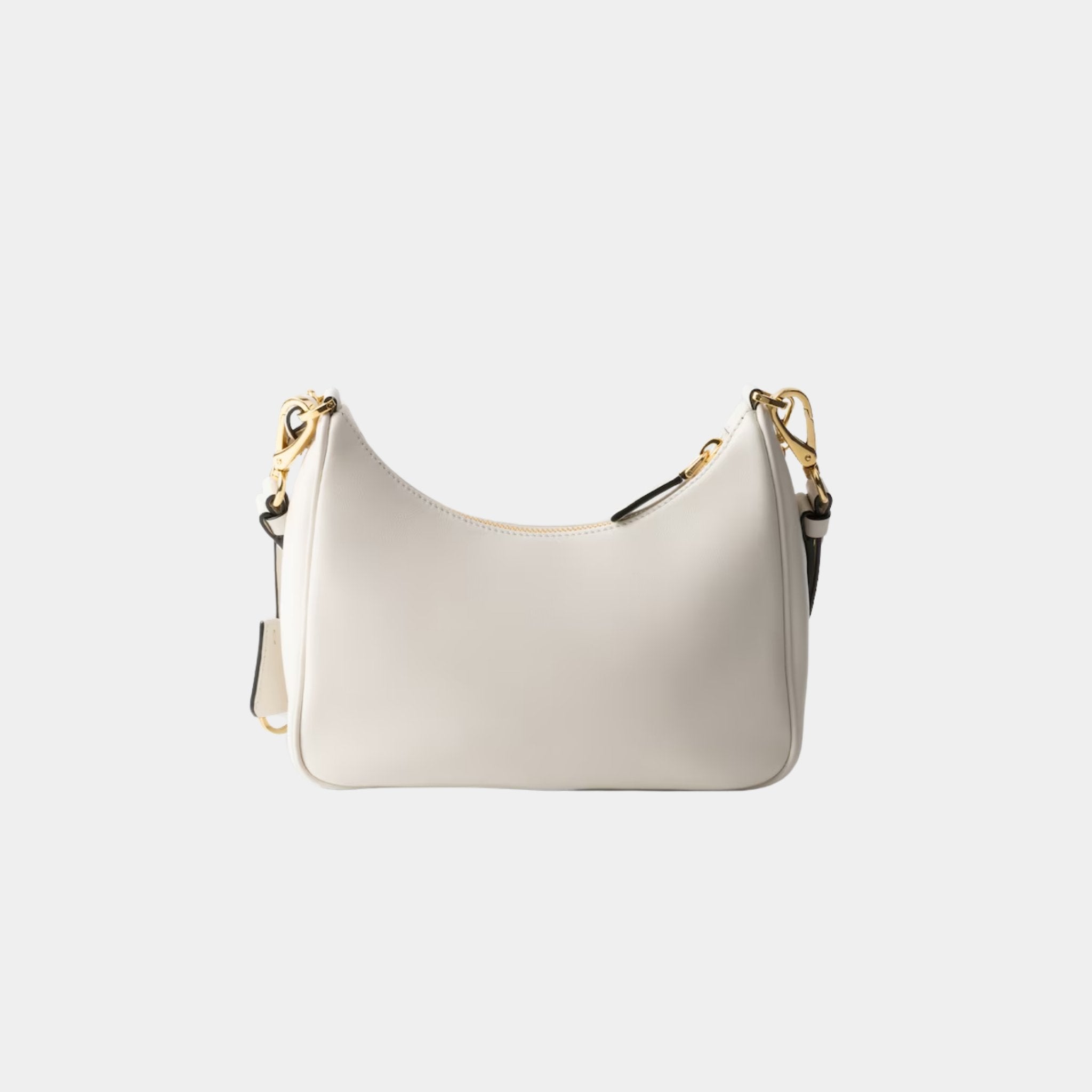 Prada Re-Edition Calfskin Leather Mini Bag, White, Back