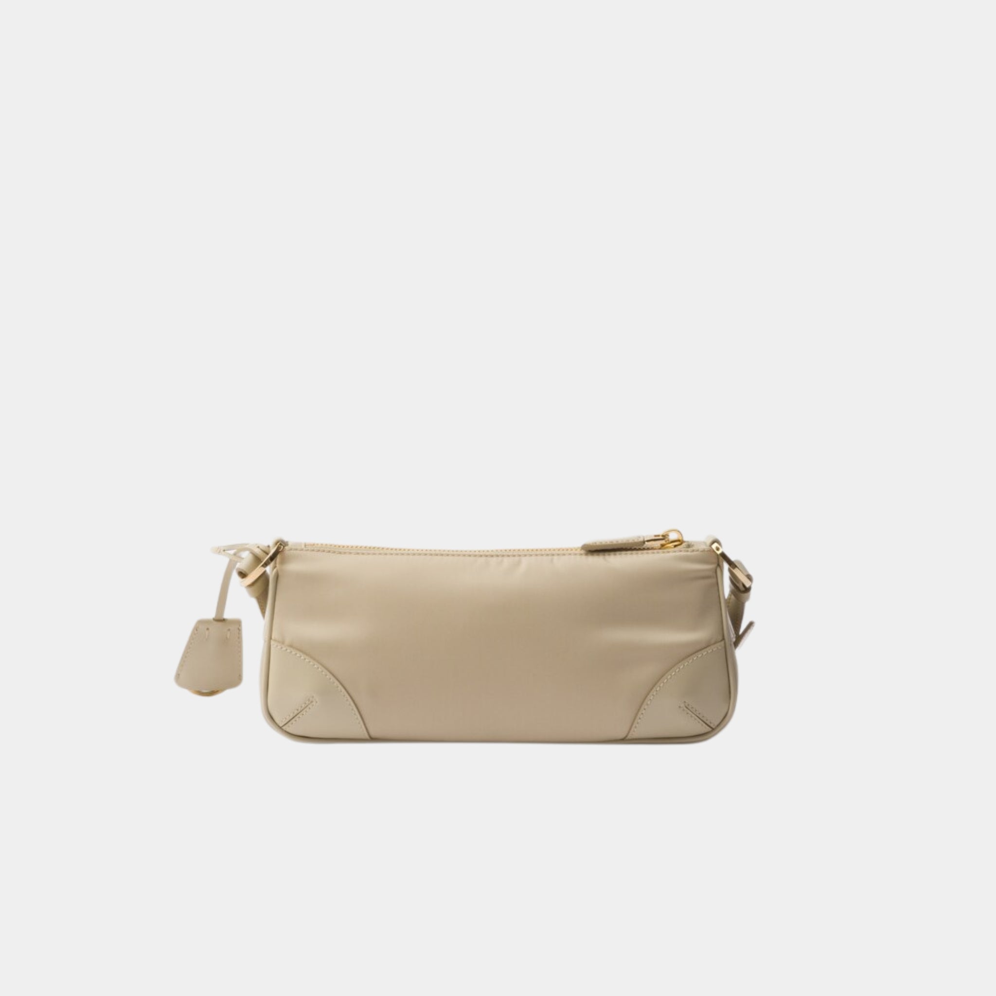 Prada Re-Edition 2002 Re-Nylon Brushed Leather Shoulder Bag, Desert Beige, Back
