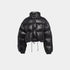 Prada Re-Nylon Cropped Convertible Down Jacket, Black, Front