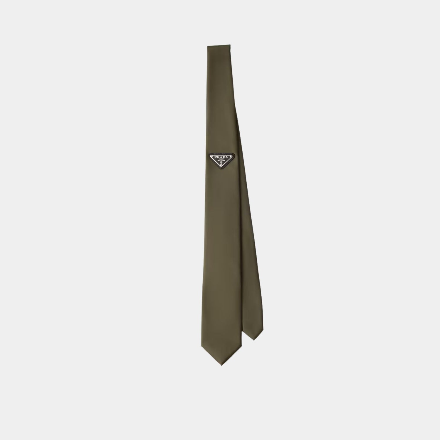 Prada Re-Nylon Gabardine Tie, Military 
Green, Front