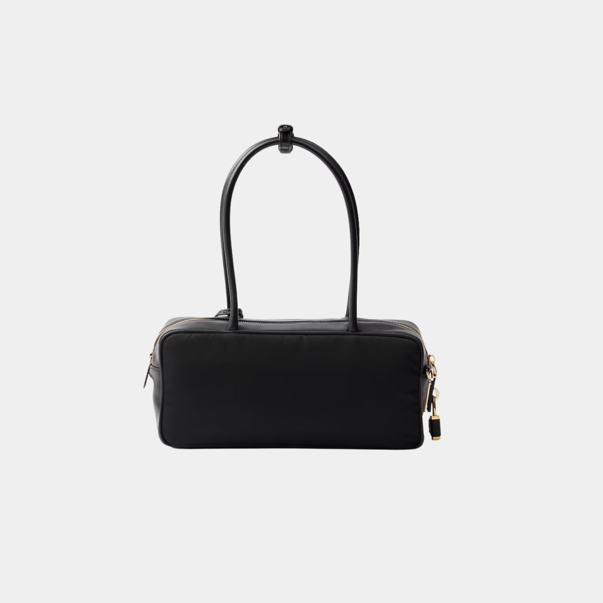 Prada Re-Nylon And Leather Small Top Handle Bag With Padlock, Back