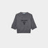 Prada Slate Gray Wool Cashmere Crew-neck Short Sleeved Sweater, Front