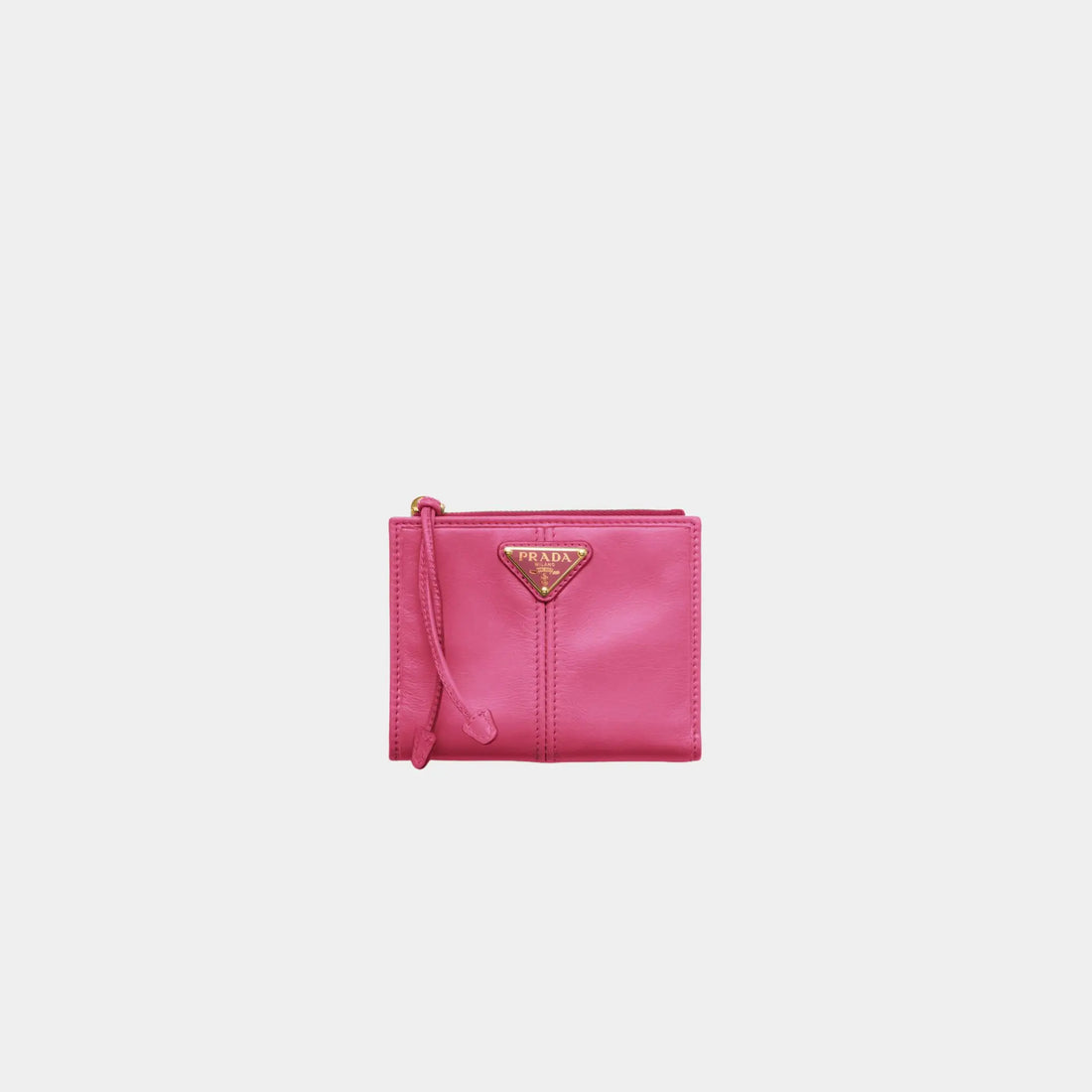 Prada Small leather Wallet, Peony Pink , Front 