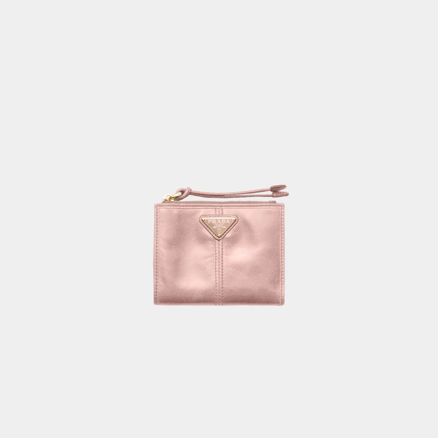 Prada Small leather Wallet, Rosy Blush , Front 