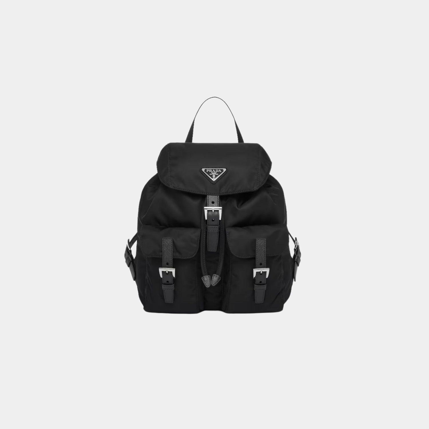 Prada Small Re-Nylon Backpack, Black, Front
