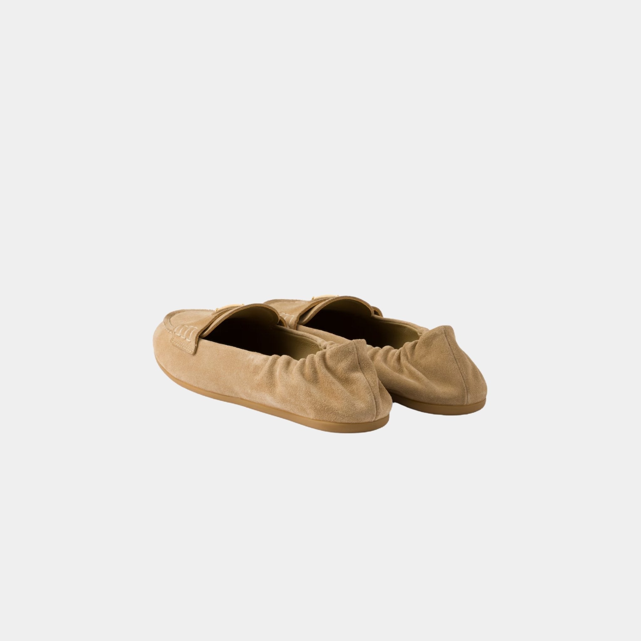 Prada Suede Loafers With Monoblock Rubber Sole, Back