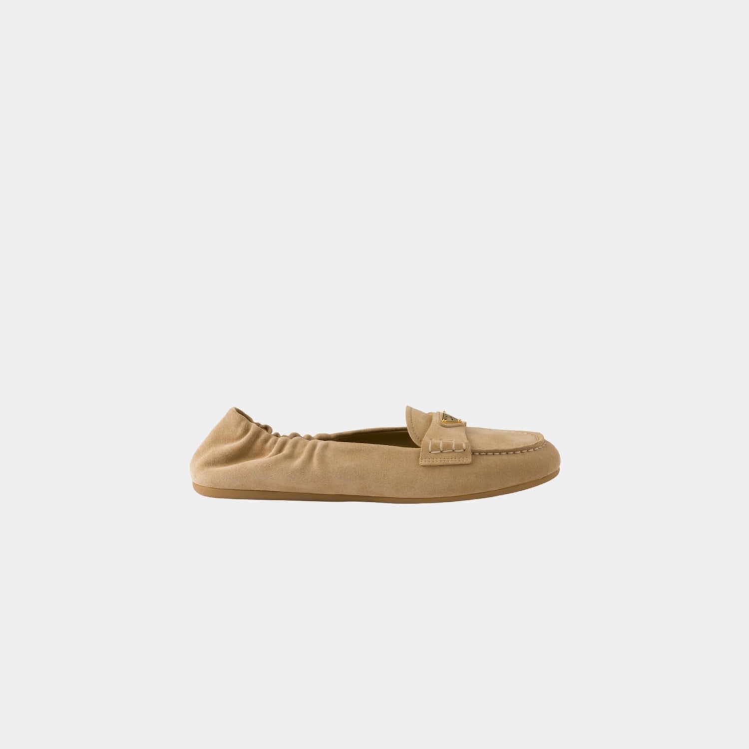 Prada Suede Loafers With Monoblock Rubber Sole, Side