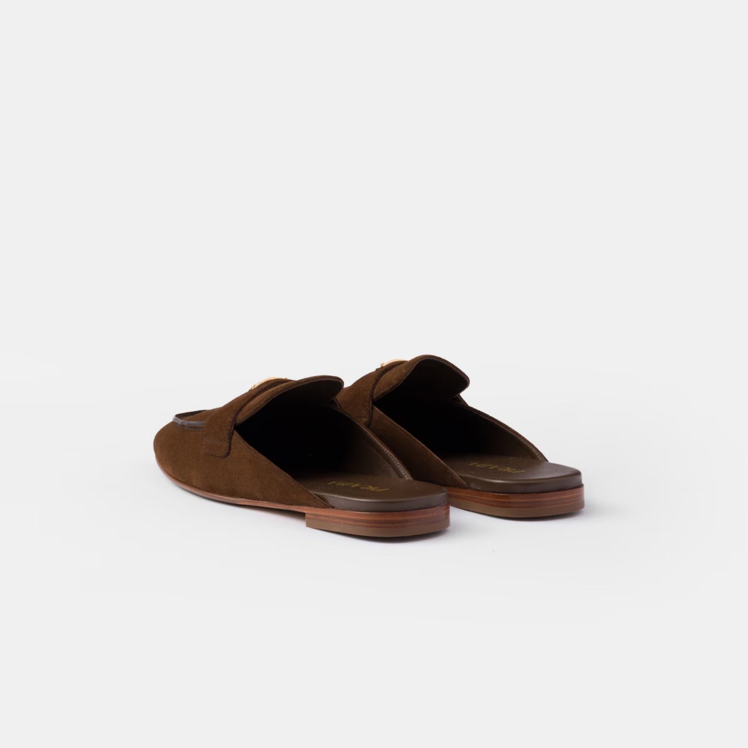 Prada Suede Slippers, Cocoa Brown, Back