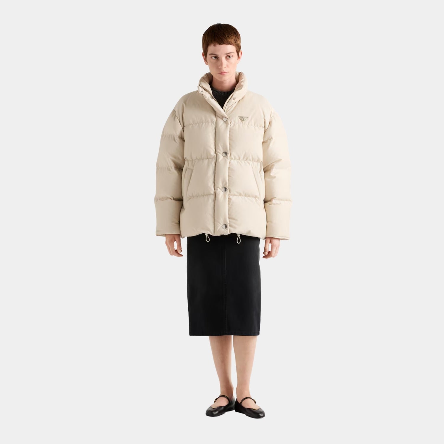 Prada Technical Fabric Down Jacket, Model, Front