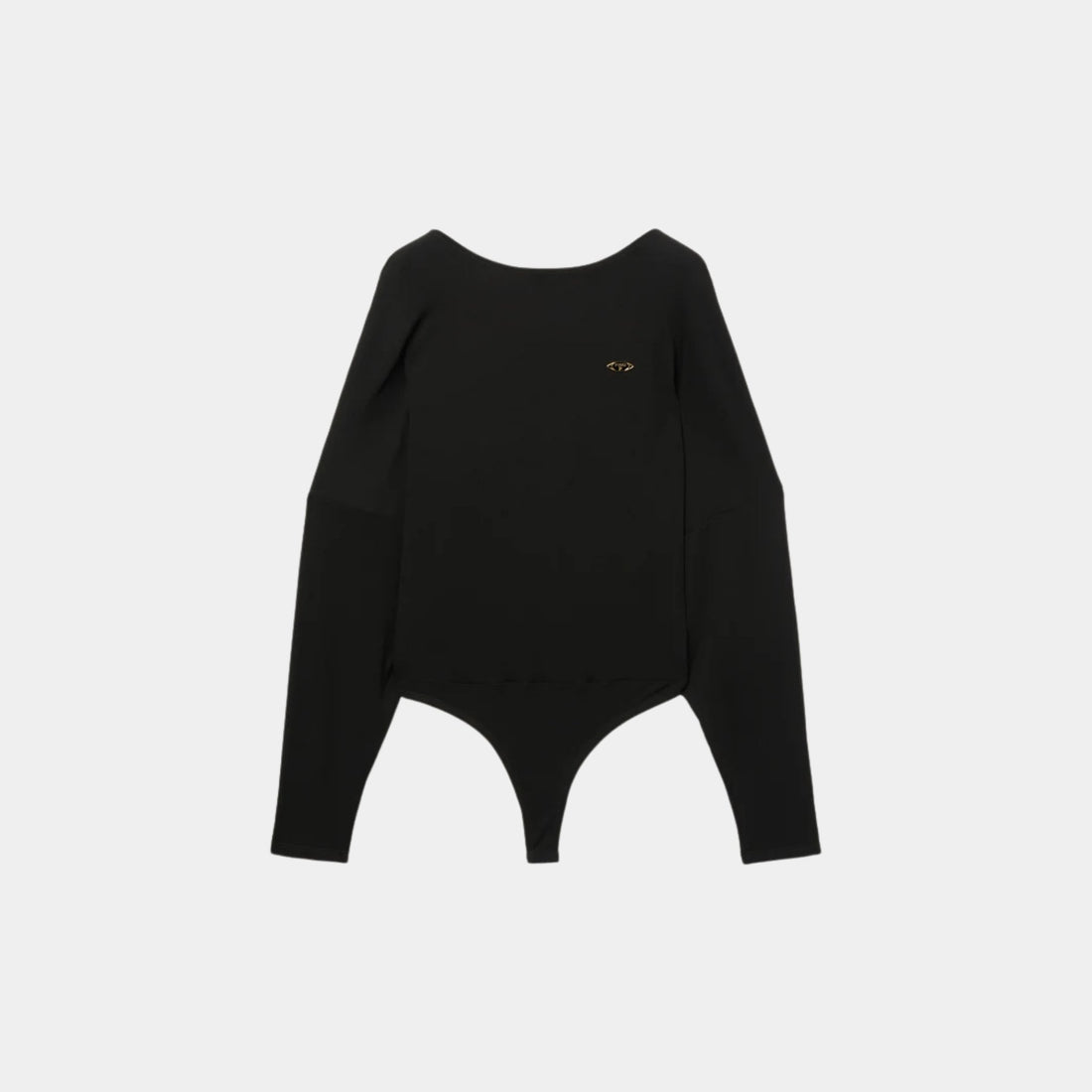 Pucci Cape Sleeve Viscose Bodysuit, Black, Front