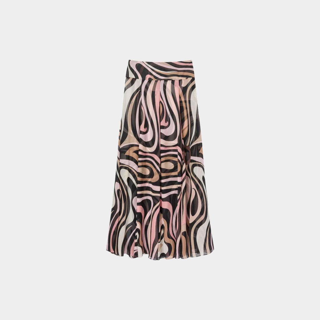 Pucci Marmo Print Cotton Skirt, Front