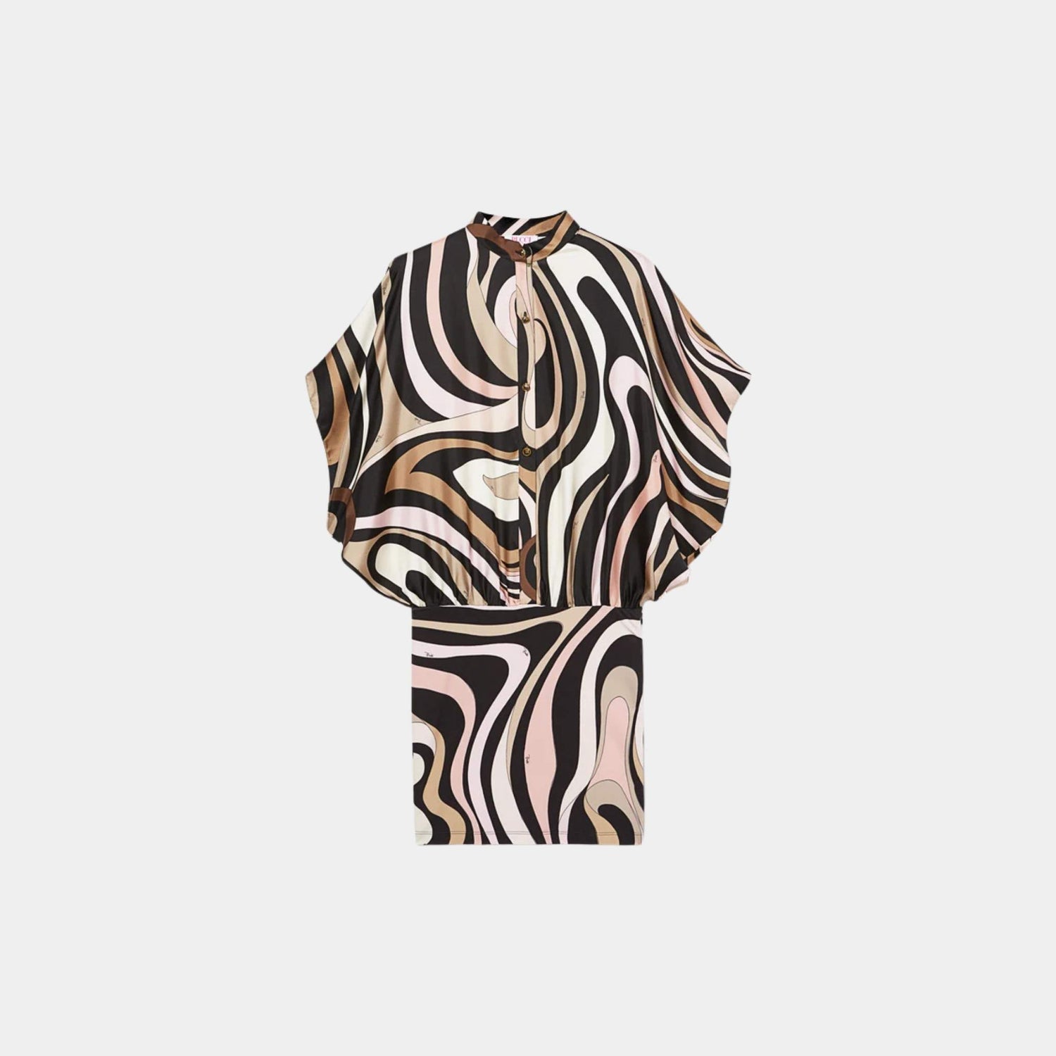 Pucci Marmo Silk Twill Mini Dress, Front