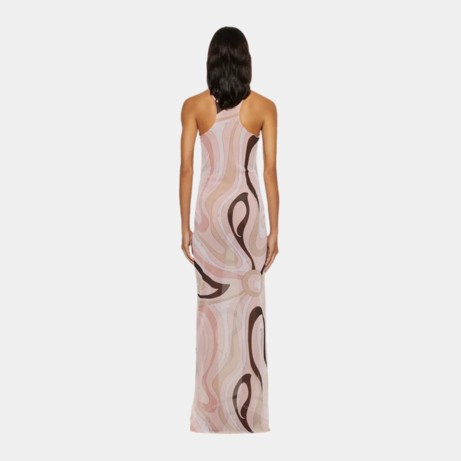 Pucci Marmo Tulle Dress, Nude, Model