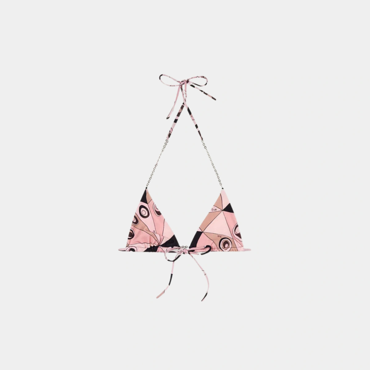 Occhi Print Triangle Bikini Top