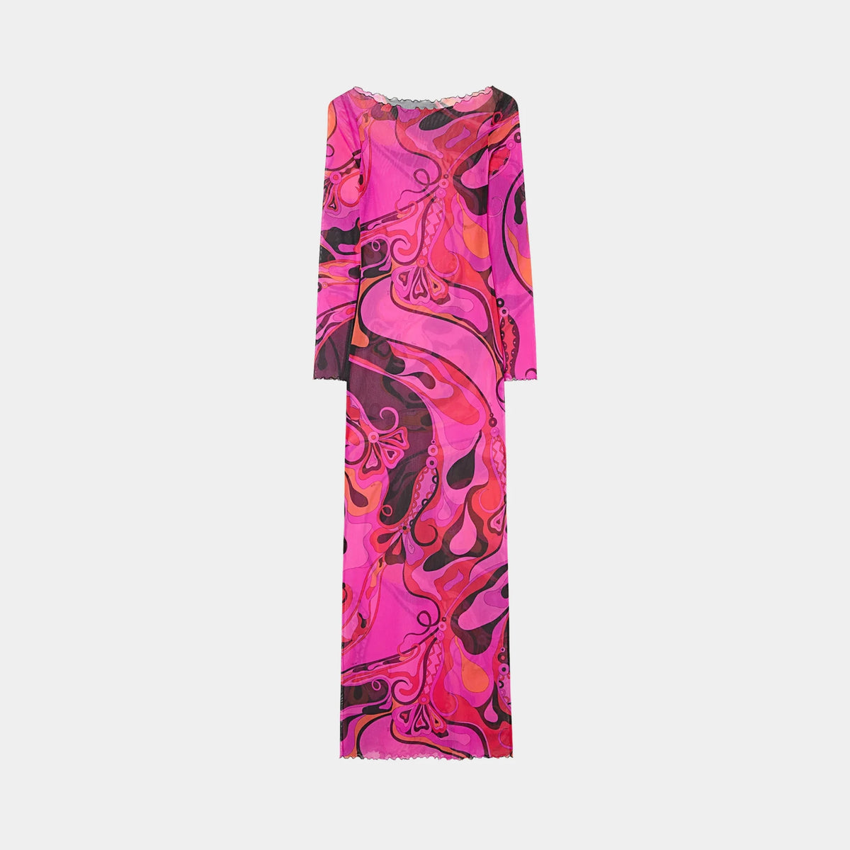 Orchidee Print Tulle Dress