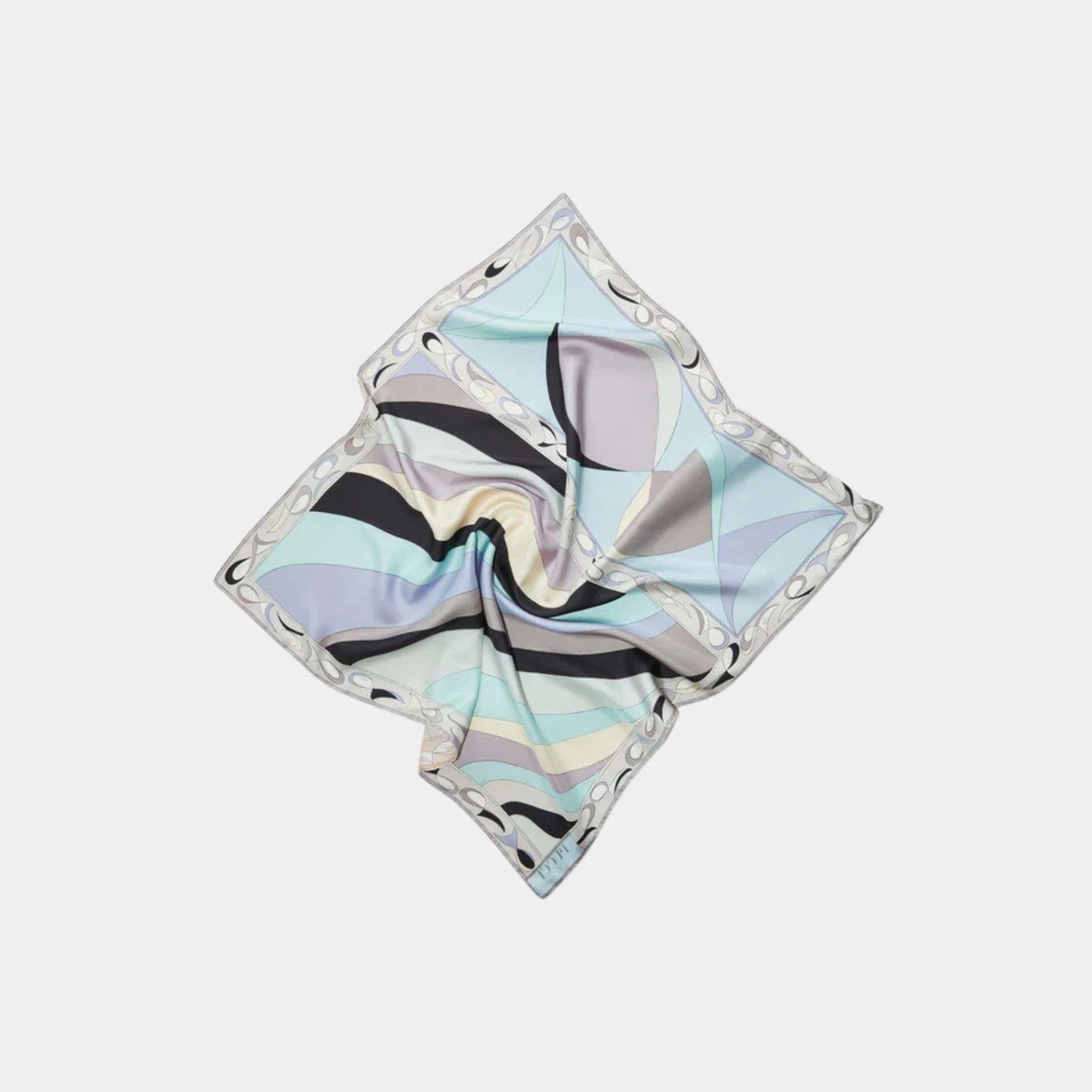 Pucci Pesci Print Silk-Twill Carre, Nude, Back