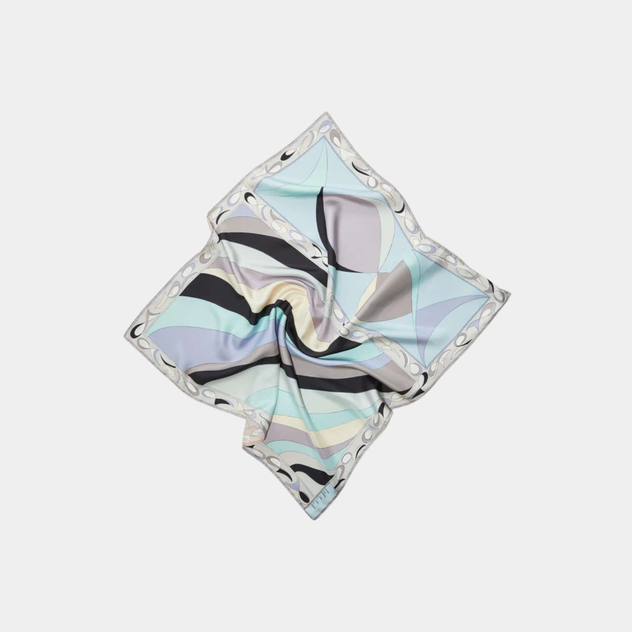 Pucci Pesci Print Silk-Twill Carre, Nude, Back