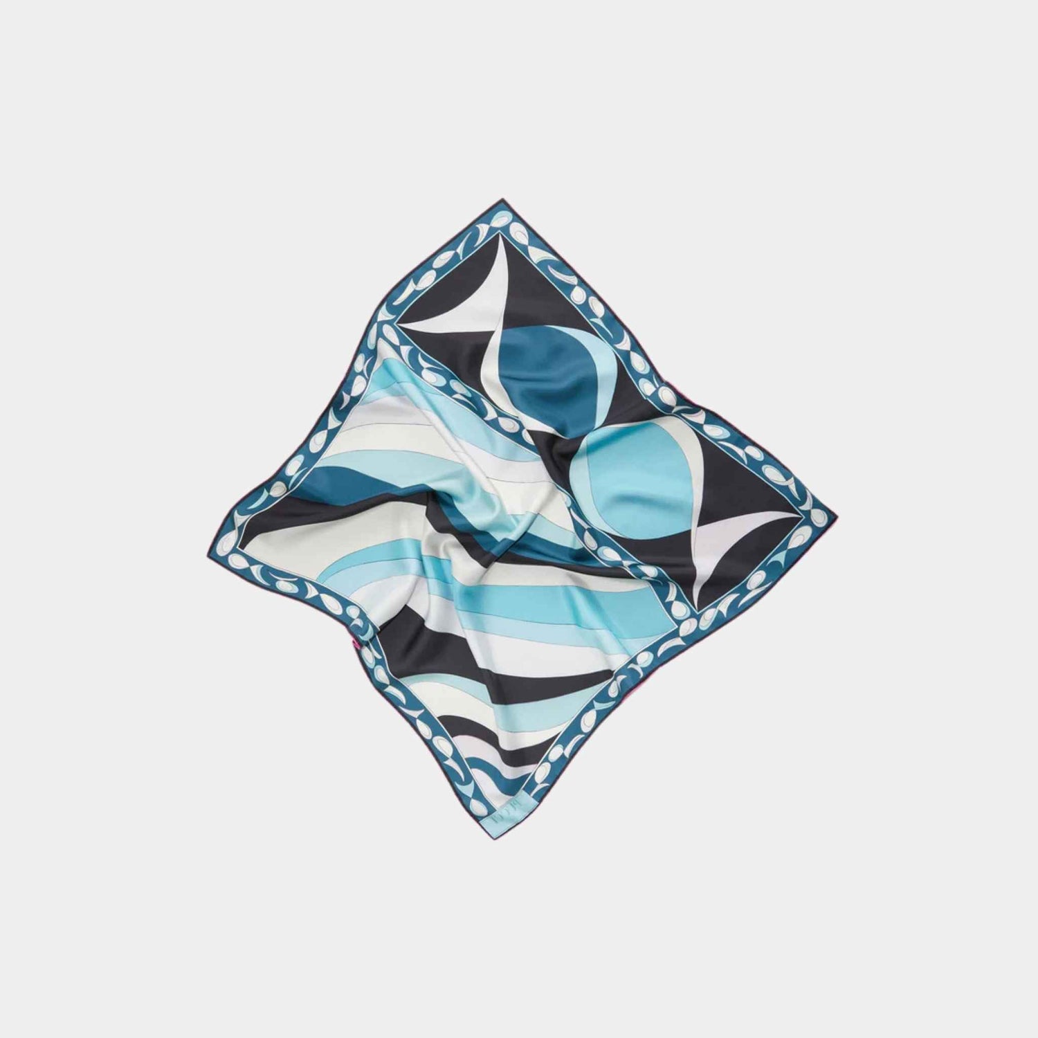 Pucci Pesci Print Silk-Twill Carre, Fuchsia, Back